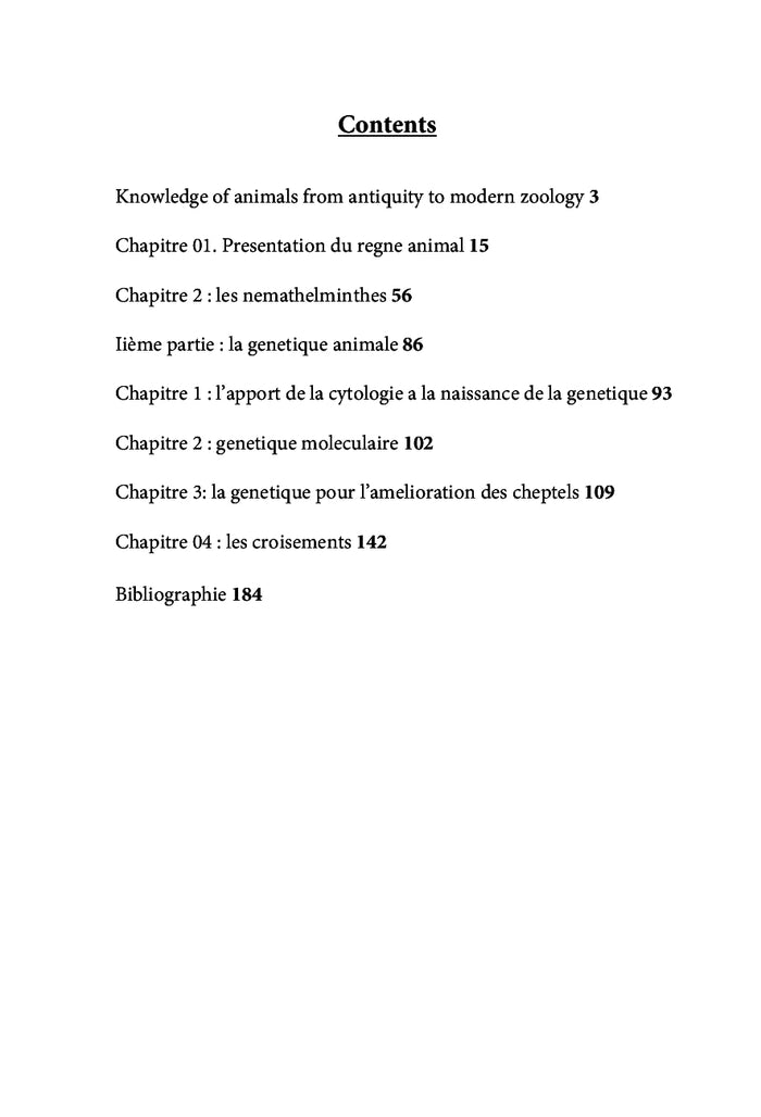 Traité de Zoologie et de la Génétique Animale