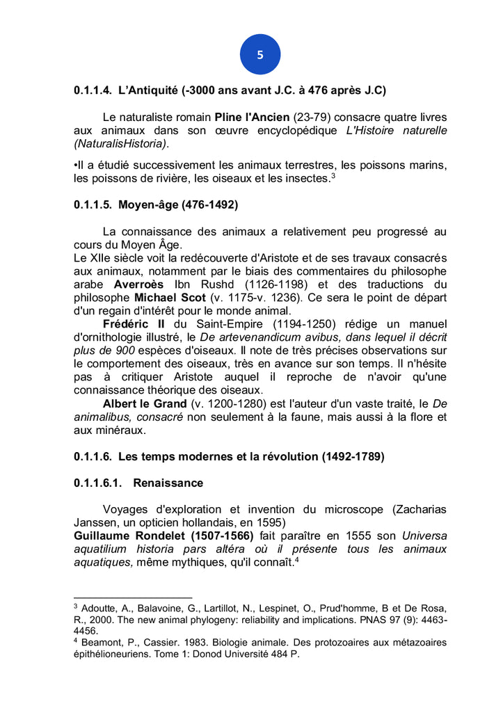 Traité de Zoologie et de la Génétique Animale