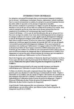 Elaboration d'un Plan d'Actions de Gestion de Changement