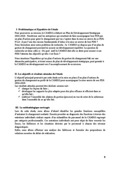 Elaboration d'un Plan d'Actions de Gestion de Changement