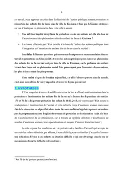 De l'action publique en faveur des enfants dits de la rue