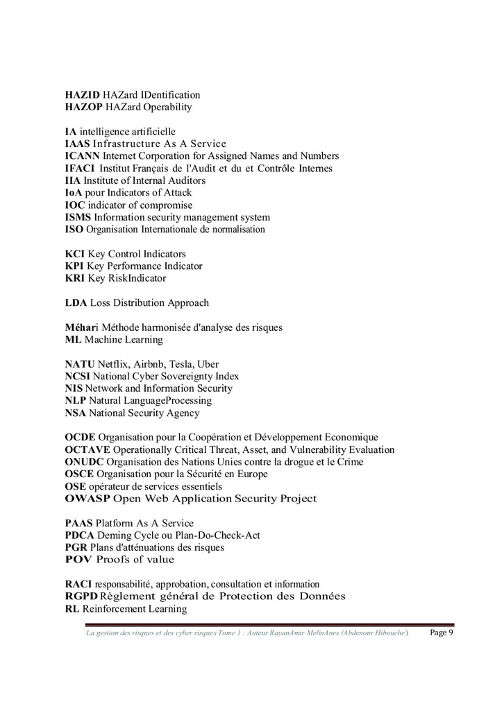 La Gestion des risques et des cyber risques