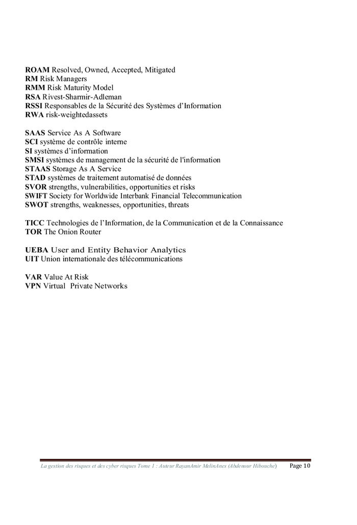 La Gestion des risques et des cyber risques