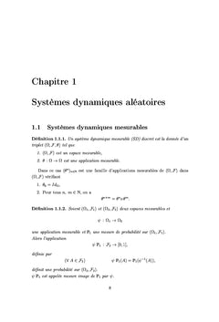 Etude des systèmes dynamiques aléatoires récurrents