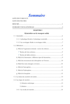 Modelisation du transport solide