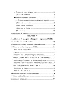 Modelisation du transport solide