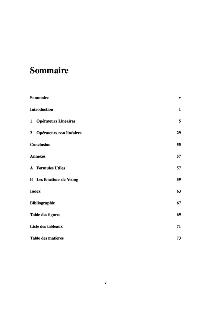 Introduction aux opérateurs linéaires et aux opérateurs non linéaires