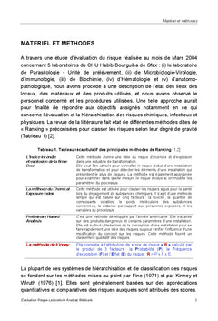 Le risque professionnel dans les laboratoires d'analyse medicale