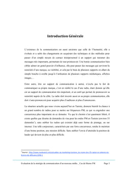 Evaluation de la strategie de communication d'un nouveau media