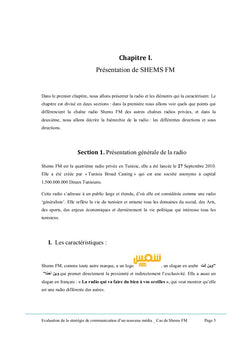 Evaluation de la strategie de communication d'un nouveau media