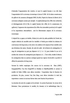 Relation entre le commerce et la croissance économique en Tunisie