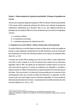 Une lecture critique des modèles de gestion de portefeuille
