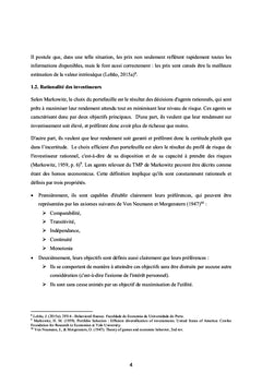 Une lecture critique des modèles de gestion de portefeuille