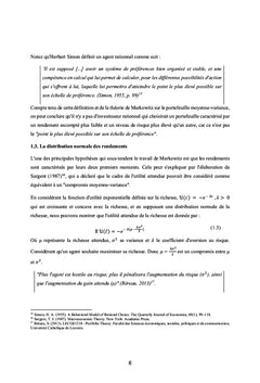 Une lecture critique des modèles de gestion de portefeuille