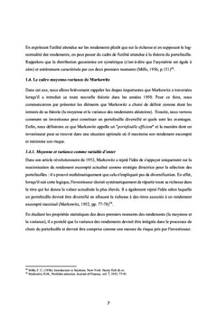 Une lecture critique des modèles de gestion de portefeuille