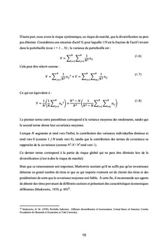 Une lecture critique des modèles de gestion de portefeuille
