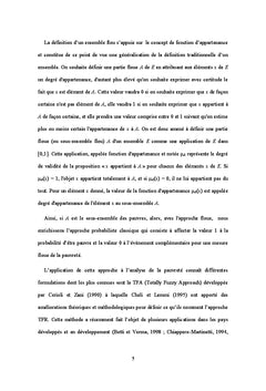 Seuil relatif, mesure floue de la pauvrete. Nouvelles propositions