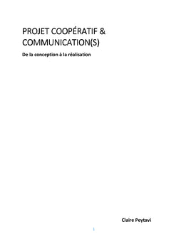 Projet coopératif et communication(s)