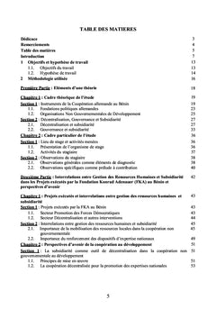 Subsidiarite, Gouvernance de Ressources Humaines, Cooperation au BENIN