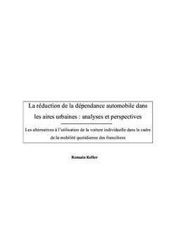 La réduction de la dépendance automobile dans les aires urbaines