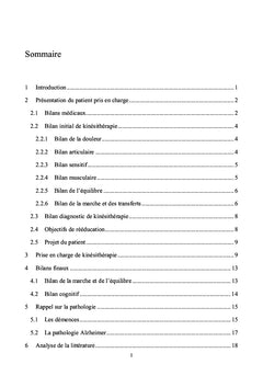 Impact de la rééducation sur la cognition d'une personne âgée démente
