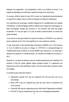 Impact de la rééducation sur la cognition d'une personne âgée démente