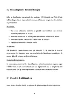 Impact de la rééducation sur la cognition d'une personne âgée démente