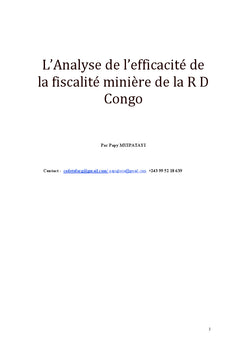 Quelles politiques Economiques RD Congo?