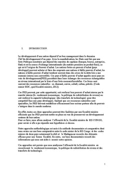 Quelles politiques Economiques RD Congo?