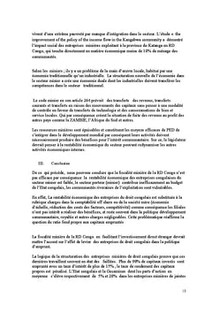 Quelles politiques Economiques RD Congo?