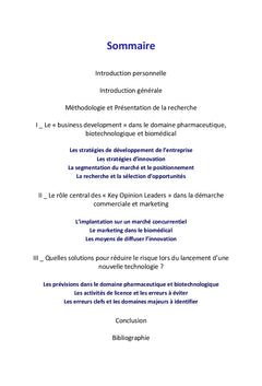 Reussir le lancement d'une innovation dans le secteur Biotechnologique