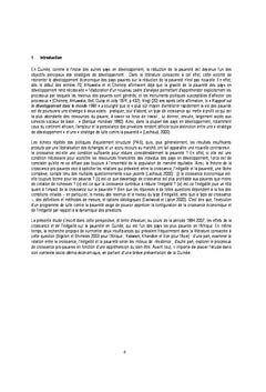 Lien entre croissance économique, inégalité et réduction de la pauvreté en Guinée