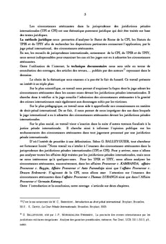 Les circonstances attenuantes dans la justice penale internationale