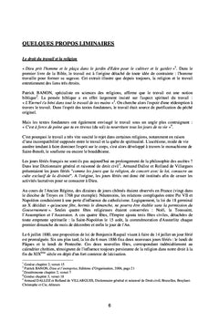 La pratique religieuse dans les entreprises de Droit privé