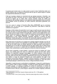 La pratique religieuse dans les entreprises de Droit privé