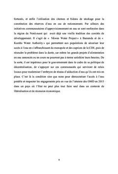 Crise d'eau potable et stratégies de ravitaillement au Cameroun