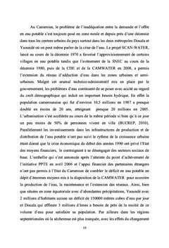 Crise d'eau potable et stratégies de ravitaillement au Cameroun