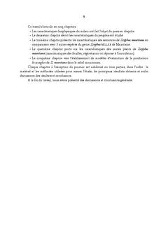 Caractéristiques écologiques de Ziziphus mauritiana dans le Sud mauritanien