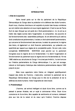 Le parlement, la protection et la promotion des droits humains