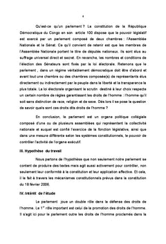 Le parlement, la protection et la promotion des droits humains