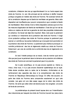 Le parlement, la protection et la promotion des droits humains