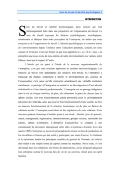 Sens du travail et identités psychologiques