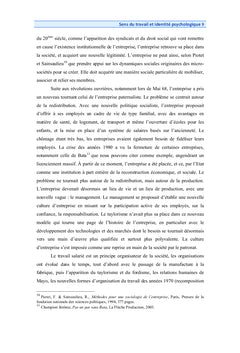 Sens du travail et identités psychologiques