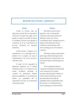La contribution du systeme d'Information dans le processus decisionnel