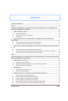 La contribution du systeme d'Information dans le processus decisionnel
