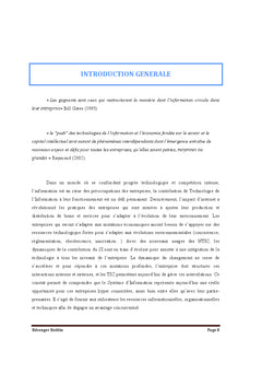 La contribution du systeme d'Information dans le processus decisionnel