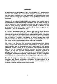 Efficacité différenciée des écoles publiques et privées