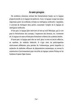La Logique et l'Intelligence Artificielle : Raisonnements&Algorithmes