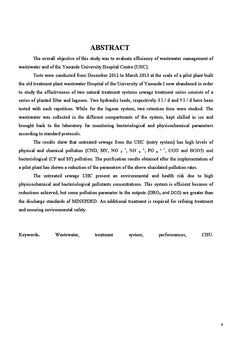 Evaluation de la gestion des déchets liquides hospitaliers