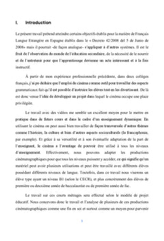 Les courts metrages francophones: ressource didactique en cours de FLe